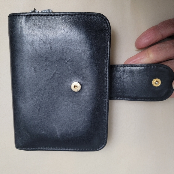 Vintage GH Bass Black Bi-Fold Full Grain Leather Wallet - Picture 7 of 14